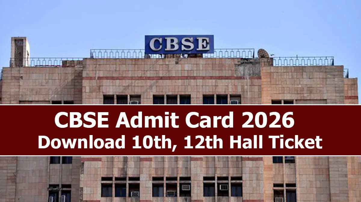CBSE Admit Card 2026 Out